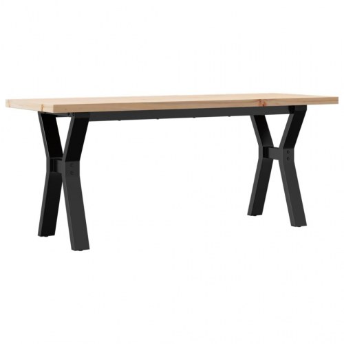 Sofabord 110 × 40 × 45,5 cm med Y-stel - massivt fyrretræ og stål