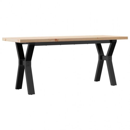 Sofabord 110 × 40 × 45,5 cm med Y-stel - massivt fyrretræ og stål