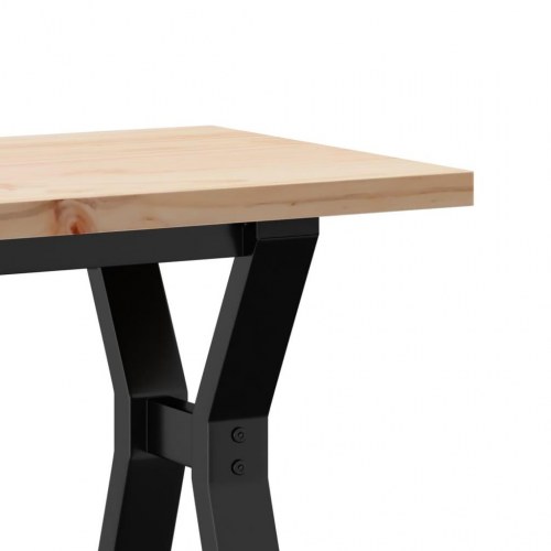 Sofabord 110 × 40 × 45,5 cm med Y-stel - massivt fyrretræ og stål