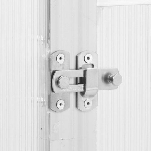 Drivhus med fundamentramme 169x58x195 cm aluminium sølvfarvet