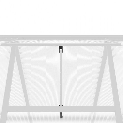Drivhus med fundamentramme 169×169×195 cm - aluminium, sølvfarvet
