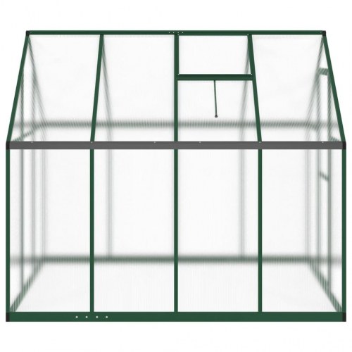 Drivhus med fundamentramme 224 × 169 × 195 cm - aluminium, grøn