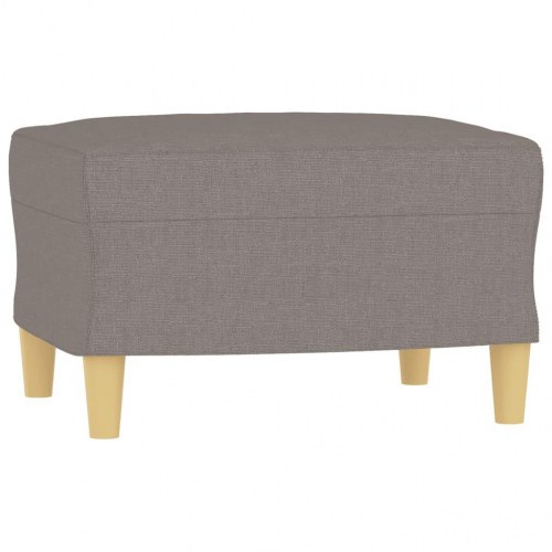 3-personers sofa med fodskammel 198 cm - stof, gråbrun
