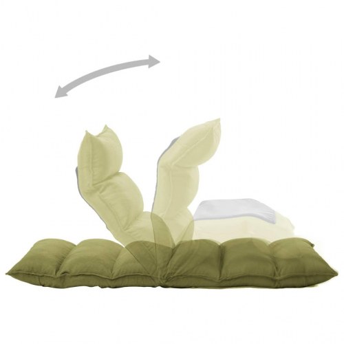 Foldbar gulvstol stof grøn