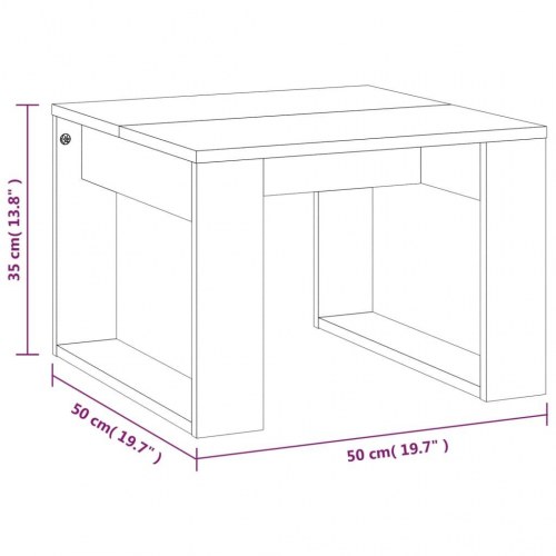 Sidebord 50×50×35 cm i konstrueret træ - grå sonoma-eg