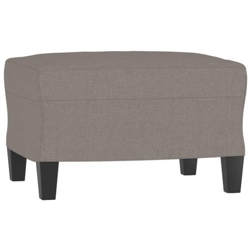 3-personers sofa med chaiselong/fodskammel - 214 cm, stof i gråbrun