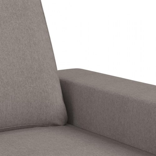 3-personers sofa med chaiselong/fodskammel - 214 cm, stof i gråbrun