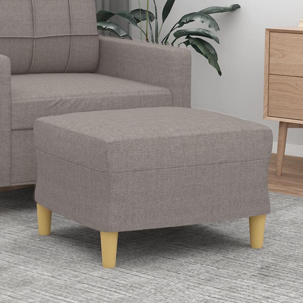 Fodskammel 60x50x41 cm stof gråbrun billede