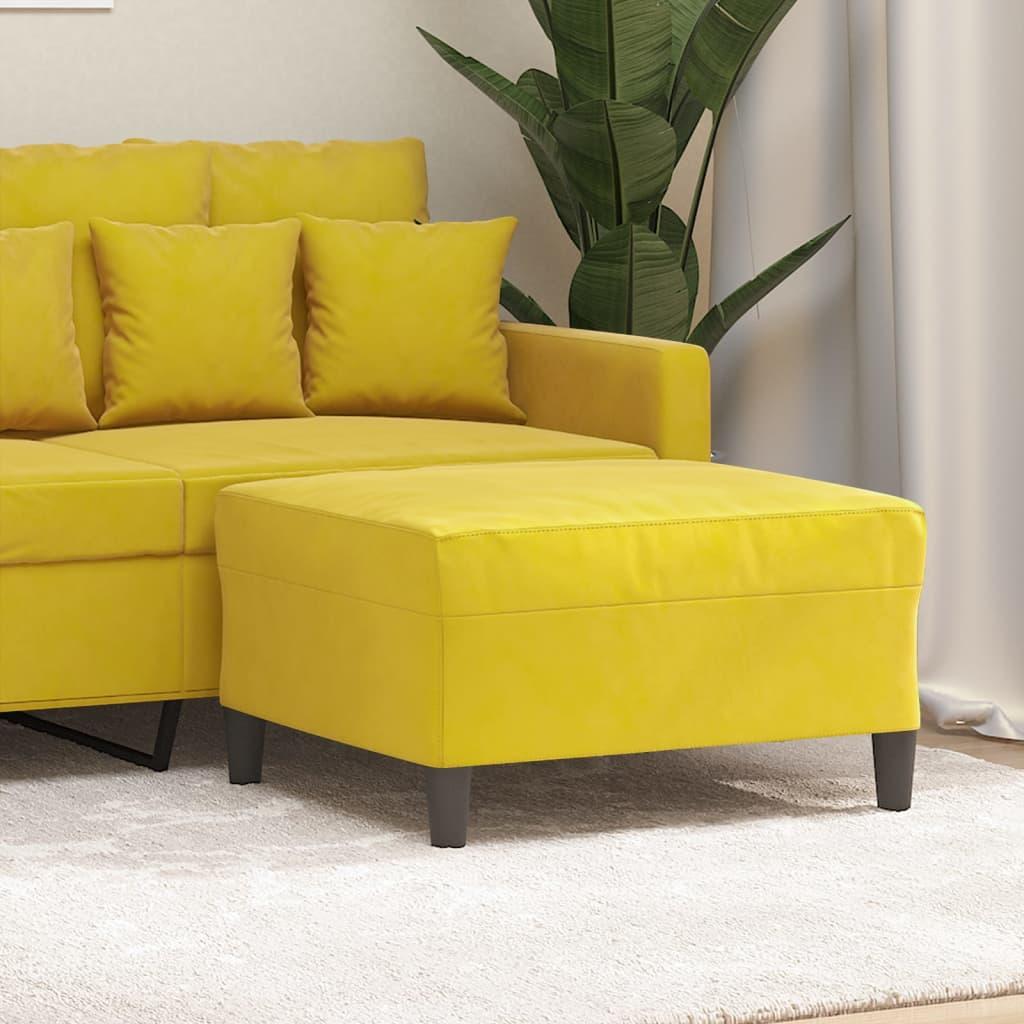 Fodskammel 60x50x41 Cm Velour Fodskammel 70x55x41 Cm Velour - Gul / 70 x 55 x 41 cm