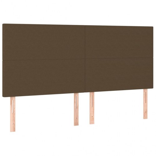 Kontinentalseng med madras 160×200 cm - stof, mørkebrun