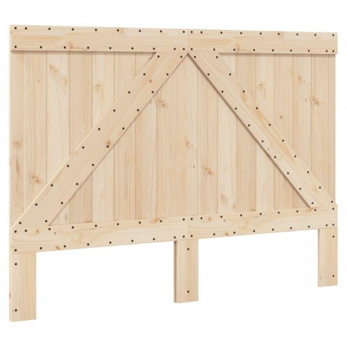 Sengeramme med sengegavl 140 x 200 cm i massivt fyrretræ