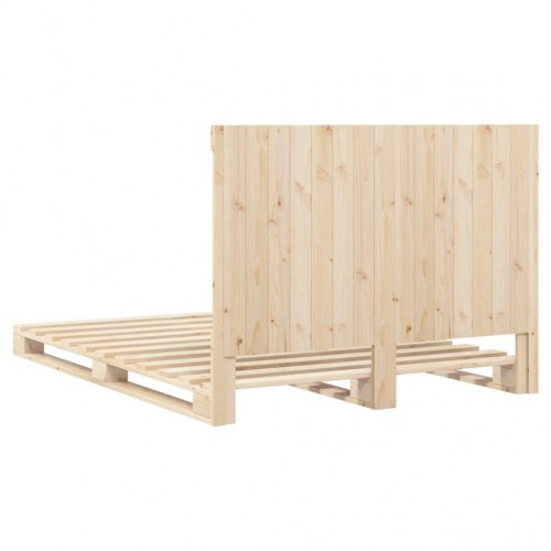 Sengeramme med sengegavl 140 x 200 cm i massivt fyrretræ