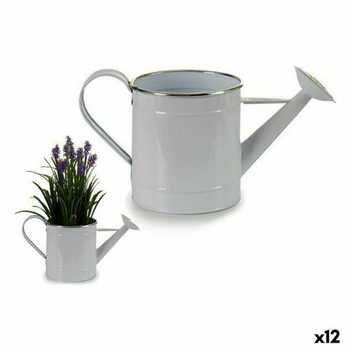 Dekorativ vandkande Metal Hvid Sølvfarvet (15,7 x 18 x 35,5 cm) (12 enheder)