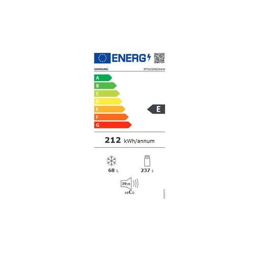 Køleskab Samsung RT31CG5624WWES Hvid 315 L