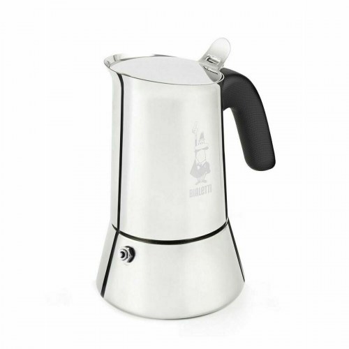 Bialetti italiensk kaffekande i rustfrit stål, sølv - 4 kopper (200 ml)