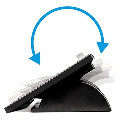 Ergonomisk fodstøtte Fellowes 8035001 Sort Sølvfarvet