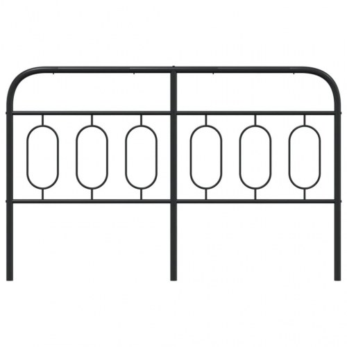 Sengegavl 140 cm metal sort