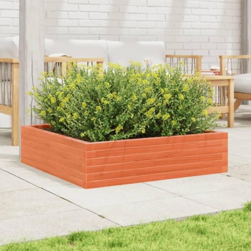 Plantekasse 90 x 90 x 23 cm i massivt fyrretræ - gyldenbrun