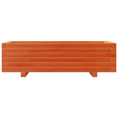 Plantekasse i massivt fyrretræ 90 x 40 x 26,5 cm - gyldenbrun
