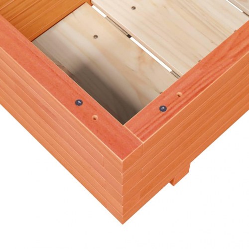 Plantekasse i massivt fyrretræ 90 x 40 x 26,5 cm - gyldenbrun
