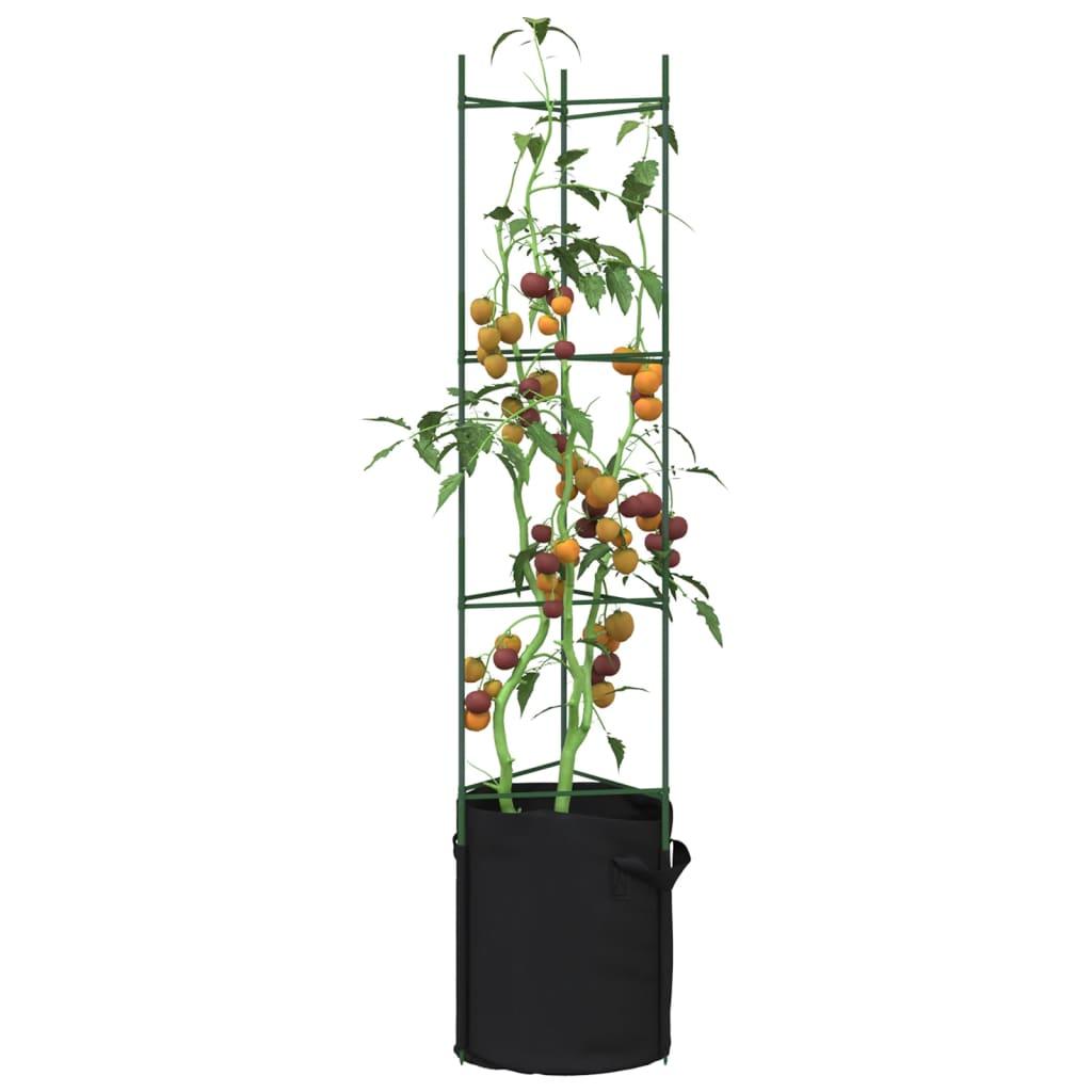 Plantestativer med planteposer 2 stk. 154 cm stål og PP