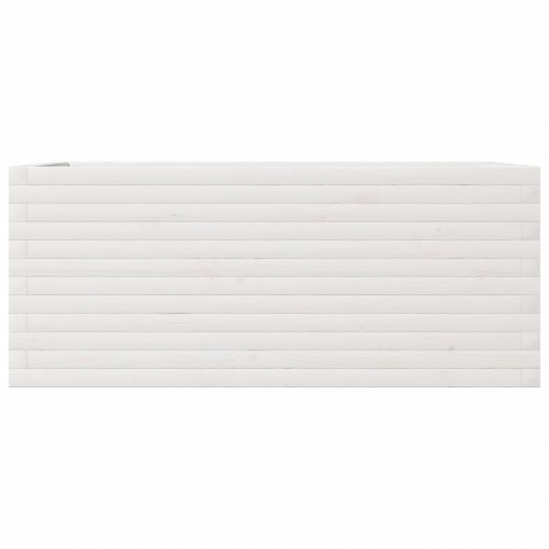 Plantekasse i massivt fyrretræ 110 x 60 x 46 cm - hvid
