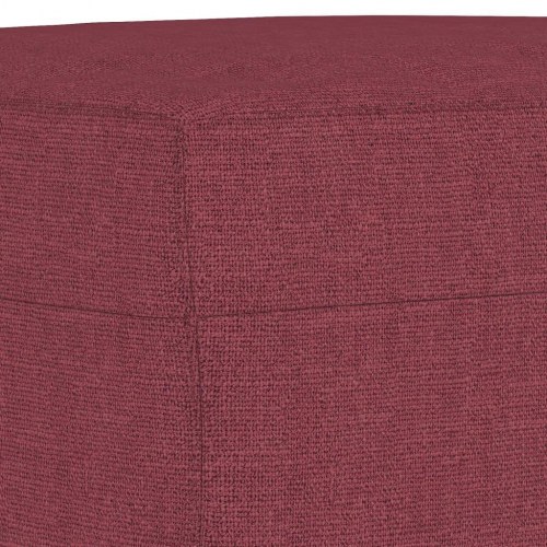 Fodskammel 60x50x41 cm stof vinrød