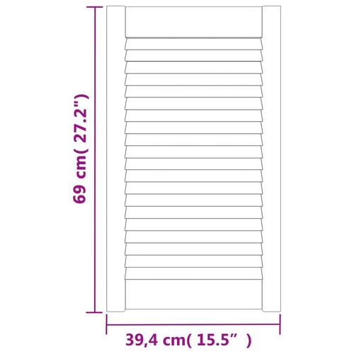 Skabslåger 4 stk. 69x39,4 cm lameldesign massivt fyrretræ