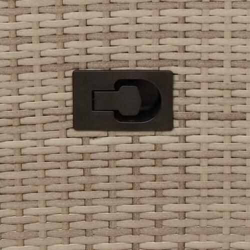 Bistrosæt til haven 3 dele med hynder polyrattan beige
