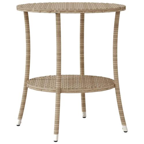 Bistrosæt til haven 3 dele med hynder polyrattan beige