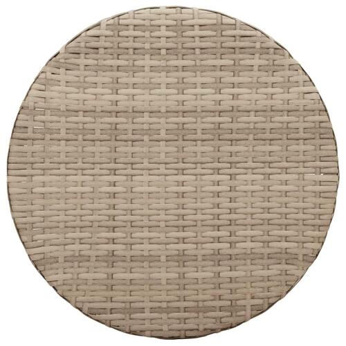 Bistrosæt til haven 3 dele med hynder polyrattan beige