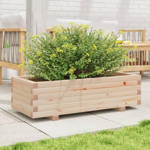 Plantekasse 90x40x26,5 cm massivt fyrretræ