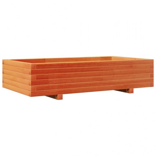 Plantekasse 110 x 60 x 26,5 cm i massivt fyrretræ - gyldenbrun