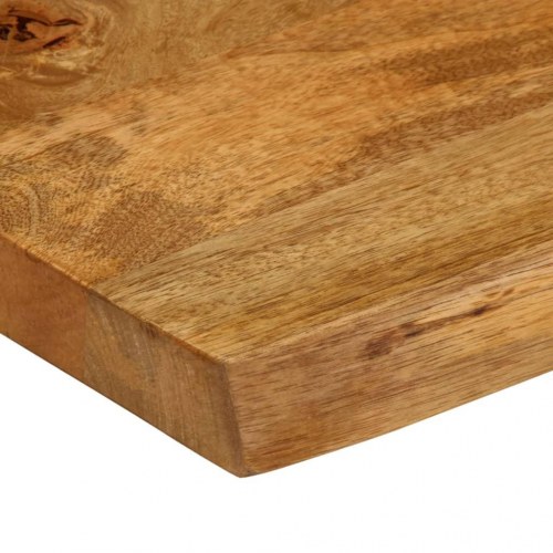 Bordplade i massivt mangotræ 90 x 40 x 3,8 cm med naturlig kant