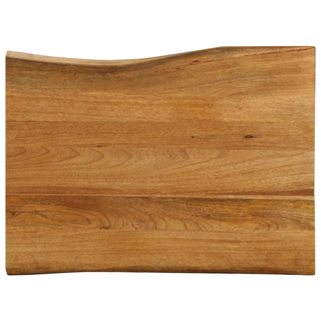 Bordplade i massivt mangotræ 70 × 60 × 3,8 cm - naturlig kant