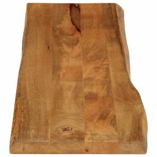 Bordplade 180x40x3,8 cm naturlig kant massivt mangotræ