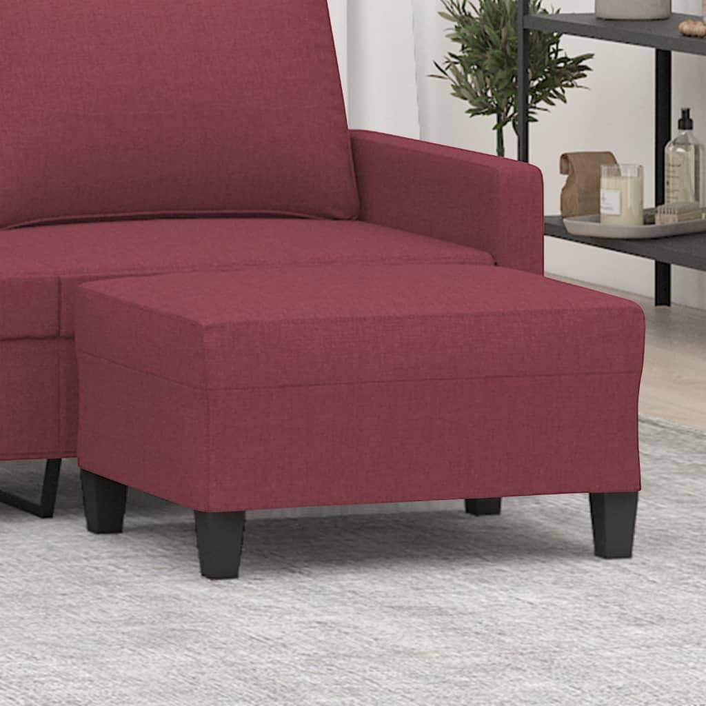 Fodskammel 70x55x41 cm stof vinrød billede