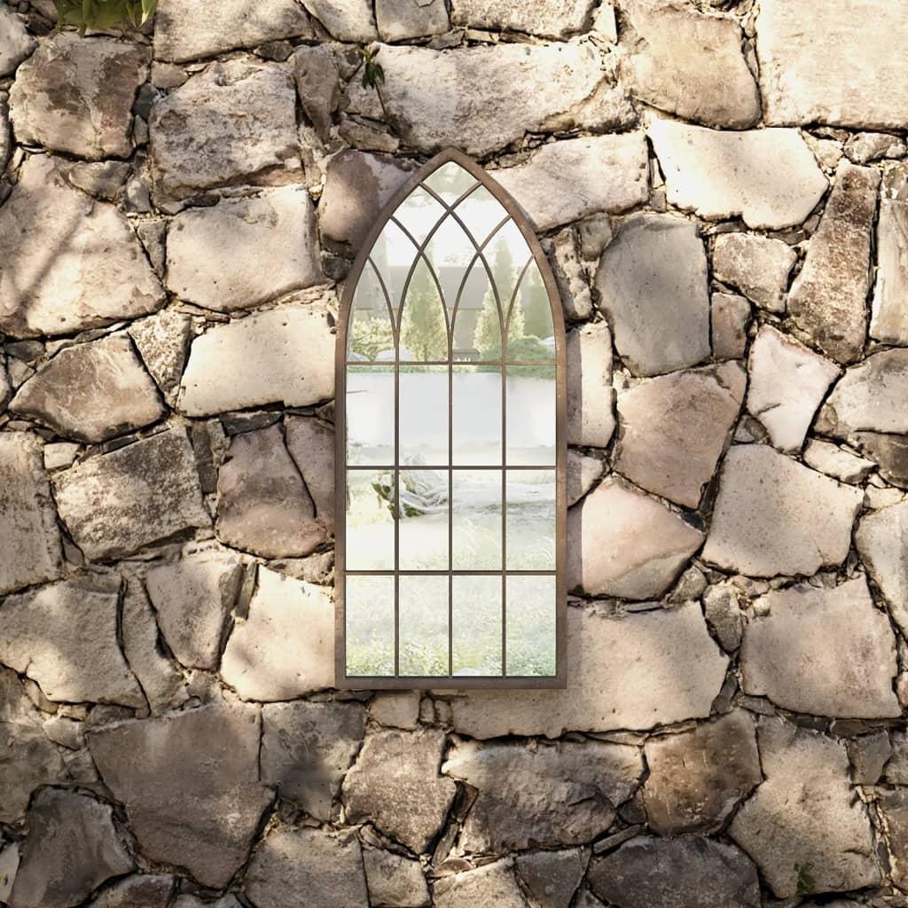 Havespejl 70x30 cm jern sandfarvet billede