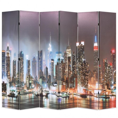 Foldbar rumdeler 228 x 170 cm - New York by Night
