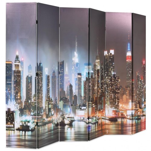 Foldbar rumdeler 228 x 170 cm - New York by Night
