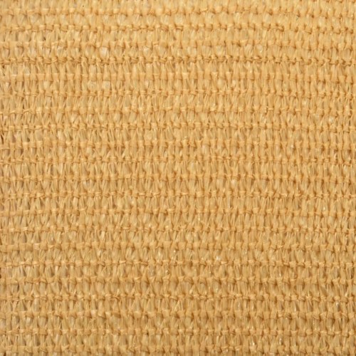 Solsejl 5 × 8 m - rektangulær HDPE, sandfarvet (160 g/m²)