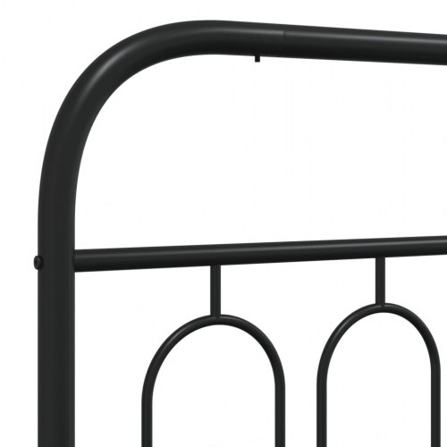Sengegavl i metal 75 cm - sort