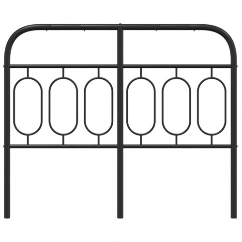 Sengegavl i stål 120 cm - sort