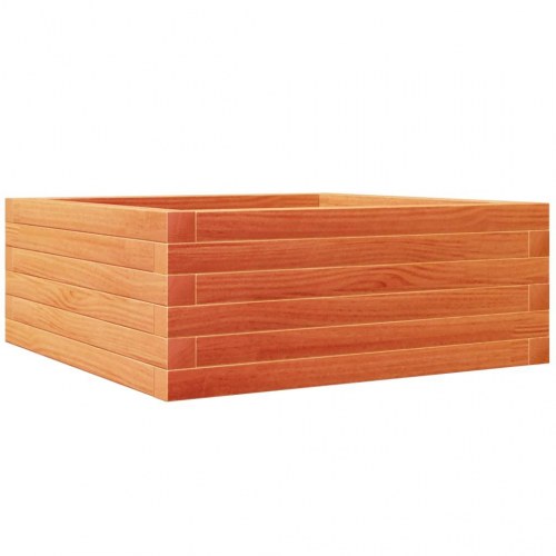 Plantekasse 60 x 60 x 23 cm i massivt fyrretræ - gyldenbrun