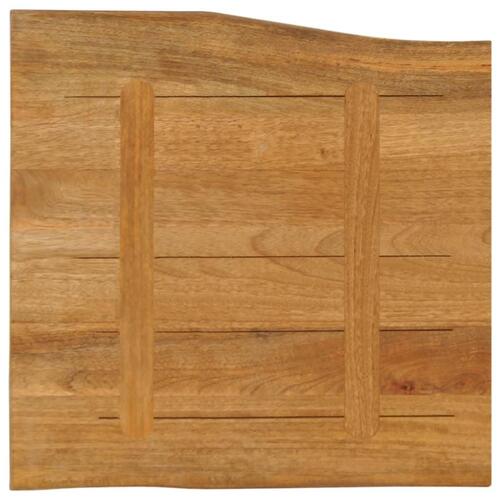 Bordplade 40x40x2,5 cm naturlig kant massivt mangotræ