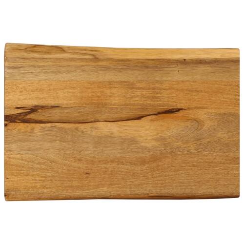 Bordplade 60x40x2,5 cm naturlig kant massivt mangotræ
