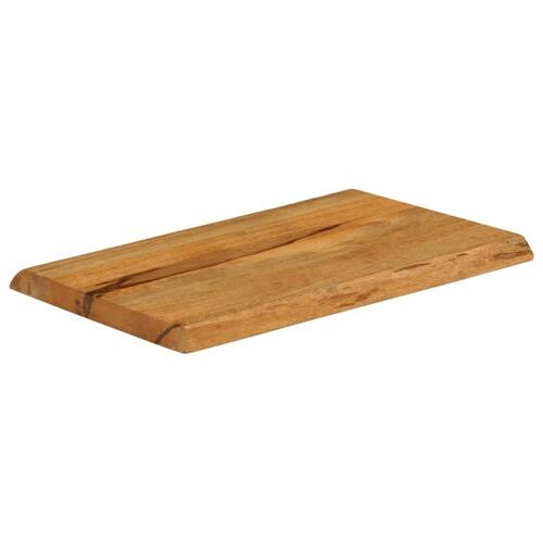 Bordplade 60x40x2,5 cm naturlig kant massivt mangotræ