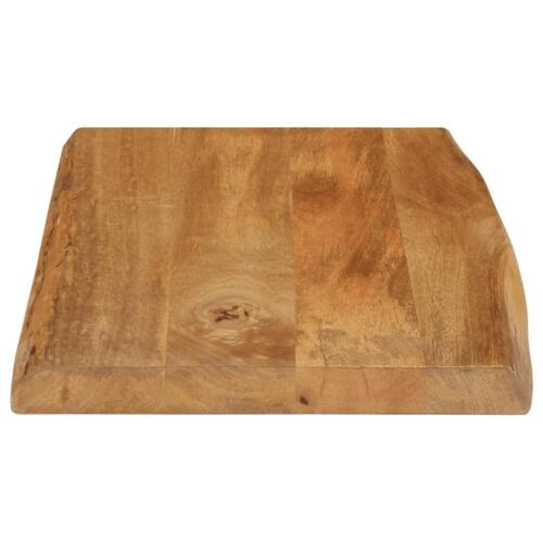 Bordplade 60x40x2,5 cm naturlig kant massivt mangotræ