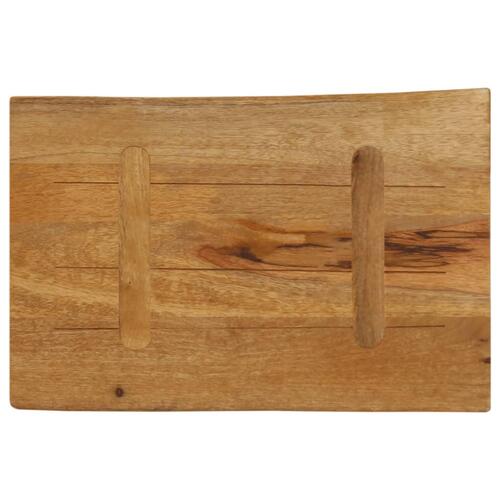 Bordplade 60x40x2,5 cm naturlig kant massivt mangotræ