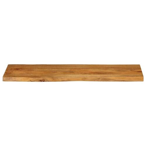 Bordplade 140x40x2,5 cm naturlig kant massivt mangotræ